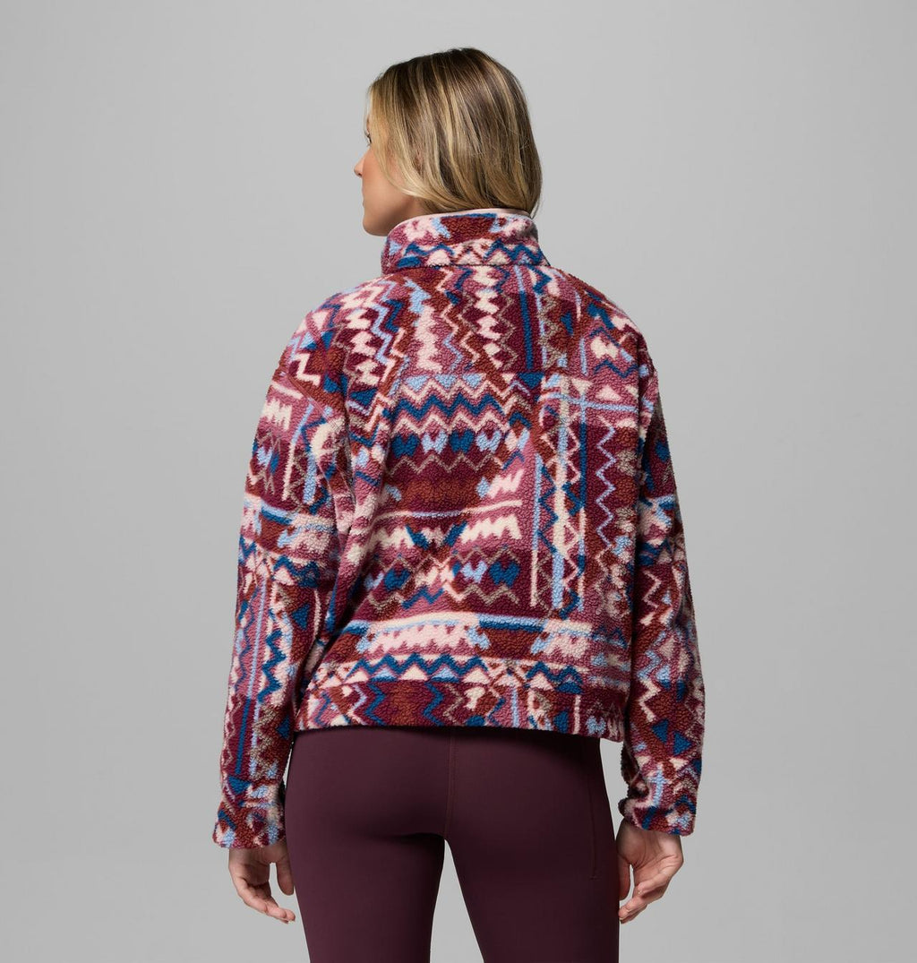Helvetia II Printed Cropped Half Snap - Antique Mauve, back