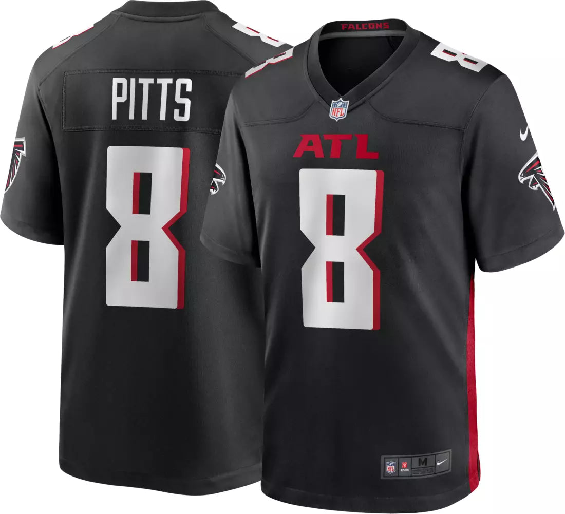 Atlanta Falcons Kyle Pitts Game Jersey- Black