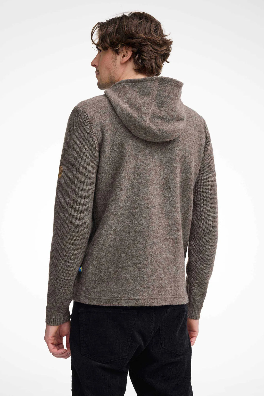 Ivanhoe of Sweden Men's NLS Pentland Hood Wool Sweater - Nutmeg, back