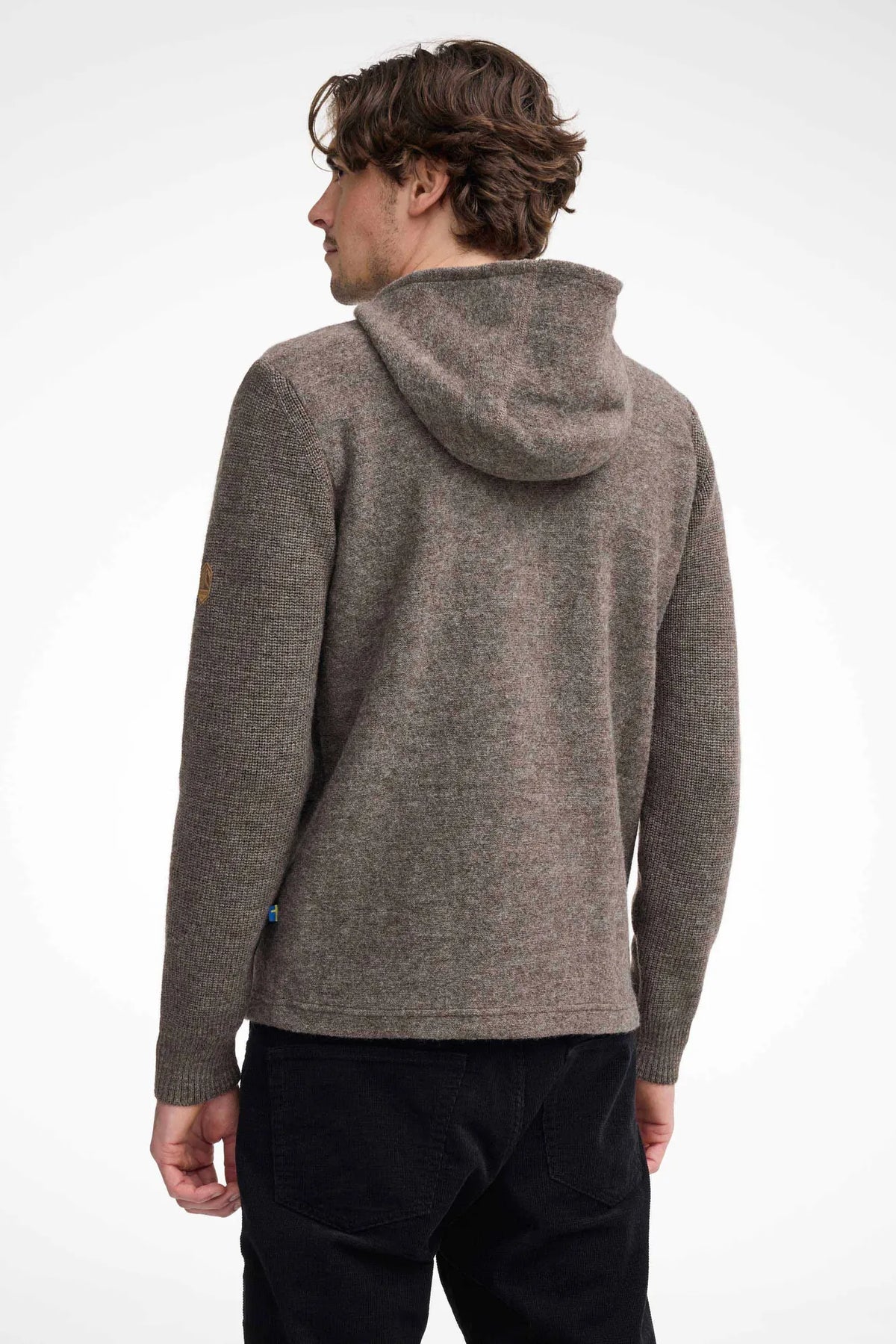 Ivanhoe of Sweden Men's NLS Pentland Hood Wool Sweater - Nutmeg, back
