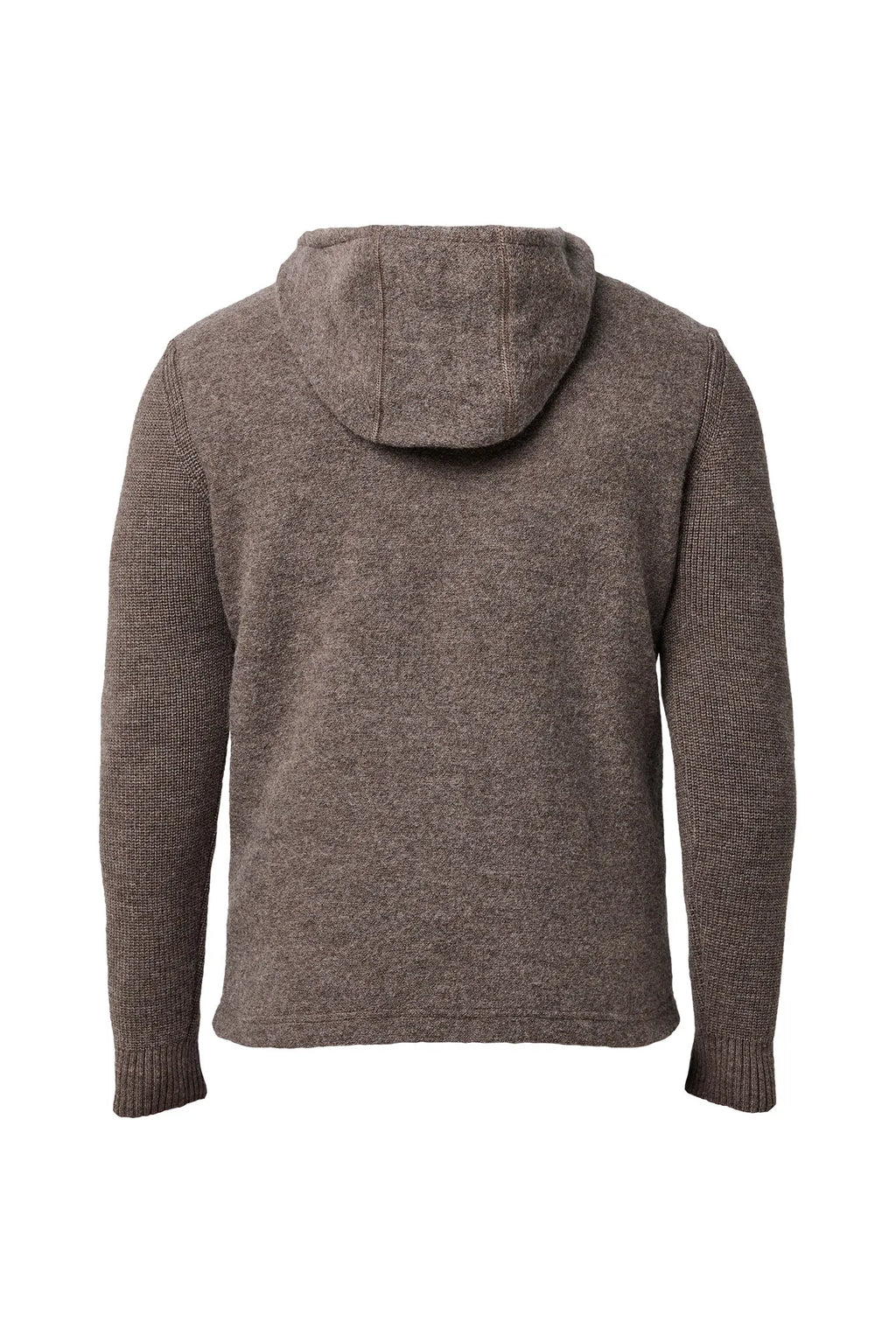 Ivanhoe of Sweden Men's NLS Pentland Hood Wool Sweater - Nutmeg, flat back