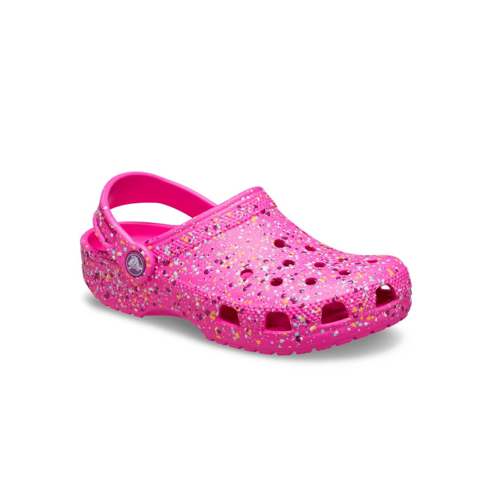 Crocs Kids Classic Paint Splatter Clog Pink Crush