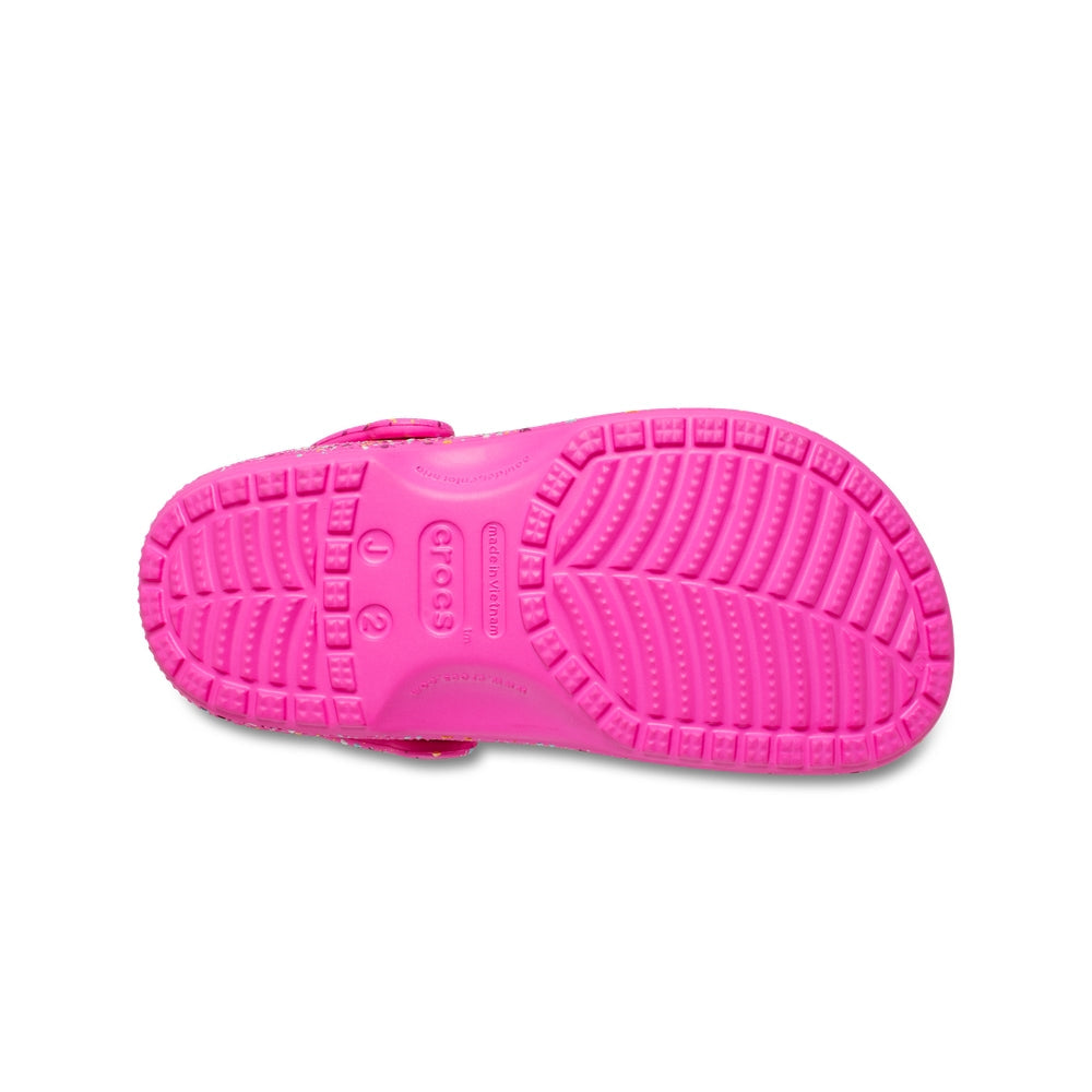 Crocs Toddler Classic Paint Splatter Clog Pink Crush