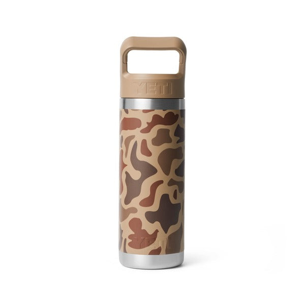 Yeti Rambler 18oz Bottle with Colour-Matched Straw Cap - WETLANDS CAMO