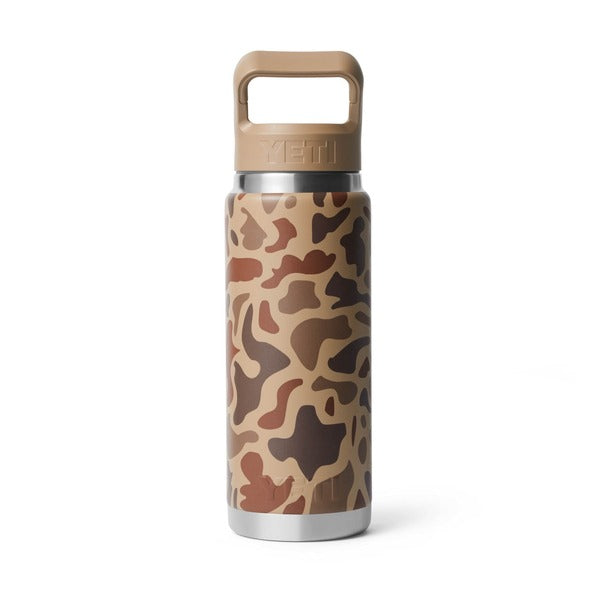 Yeti Rambler 26oz Bottle With Colour-Matched Straw Cap - Wetlands Camo