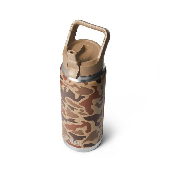 Yeti Rambler 26oz Bottle With Colour-Matched Straw Cap - Wetlands Camo