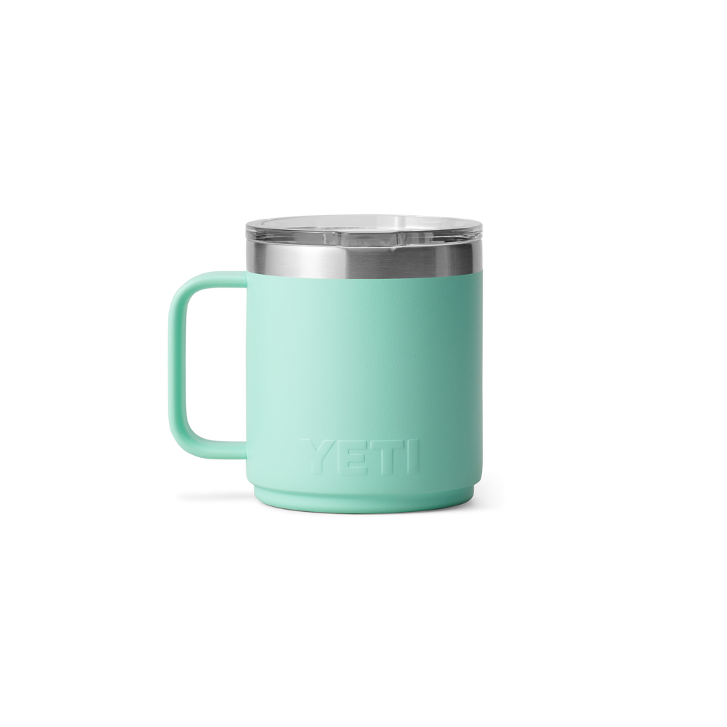 Yeti Rambler 10oz Stackable Mug with Durasip Ceramic Lining - Seafoam, back view