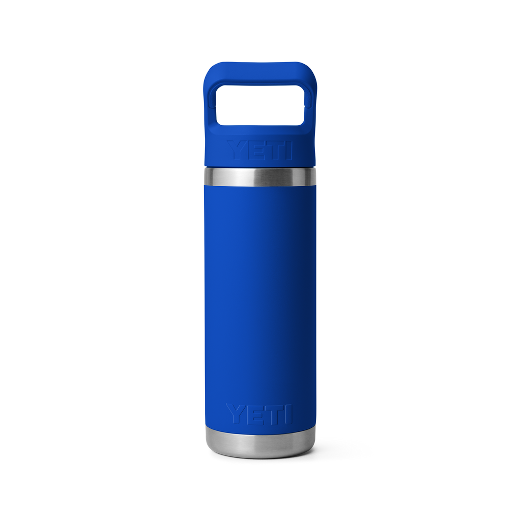 Yeti Rambler 18oz Bottle with Colour-Matched Straw Cap - Royal Blue, back view