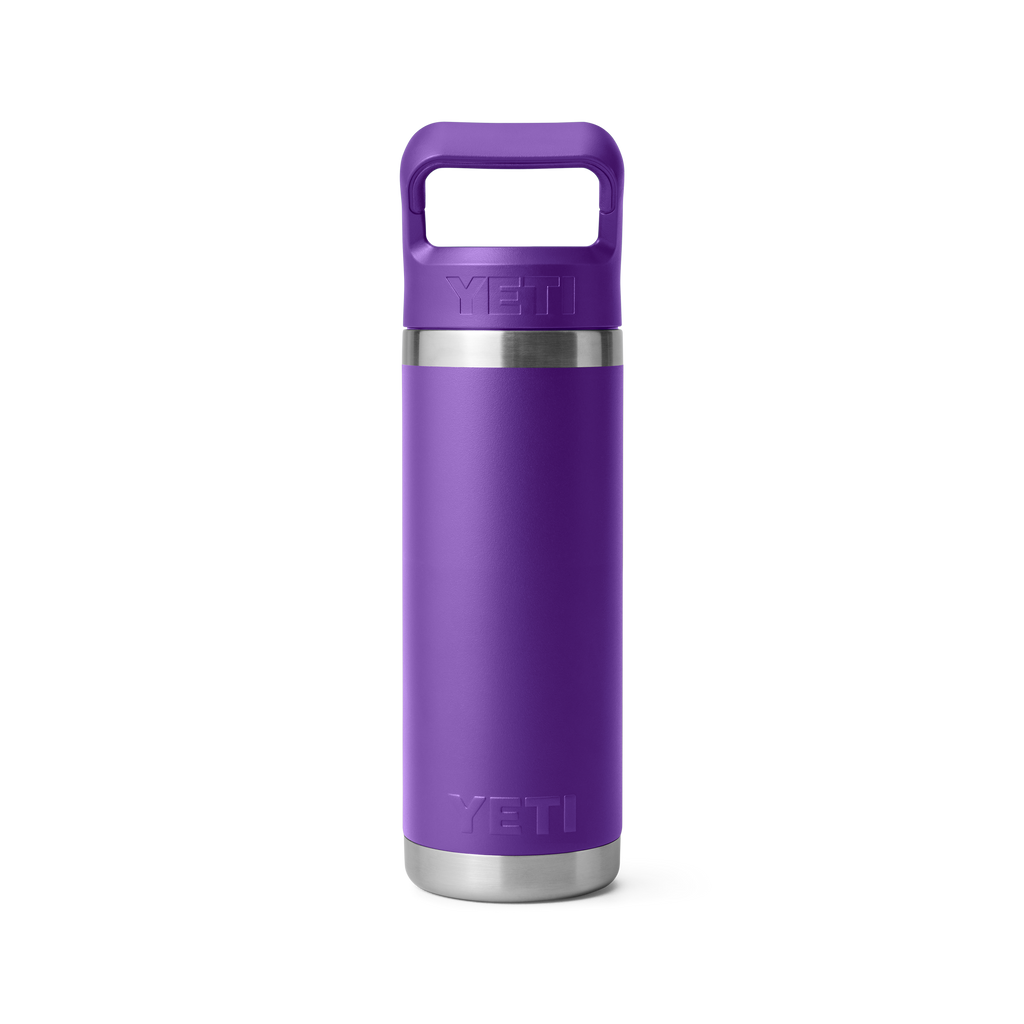 Yeti Rambler 18oz Bottle with Colour-Matched Straw Cap - Pace Purple - back view