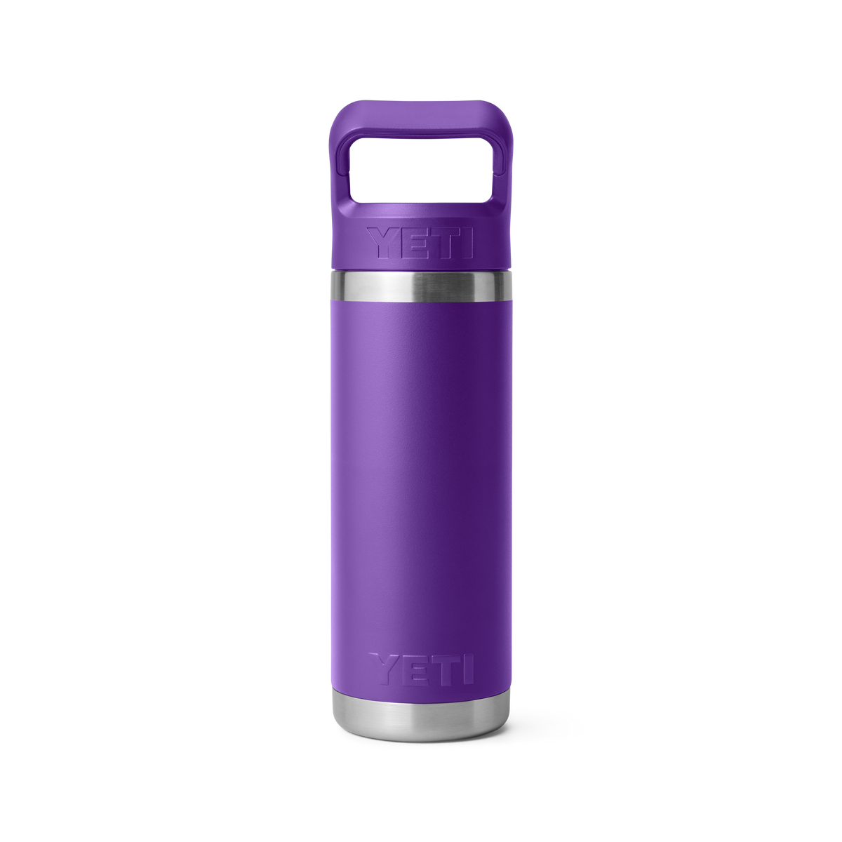 Yeti Rambler 18oz Bottle with Colour-Matched Straw Cap - Pace Purple - back view