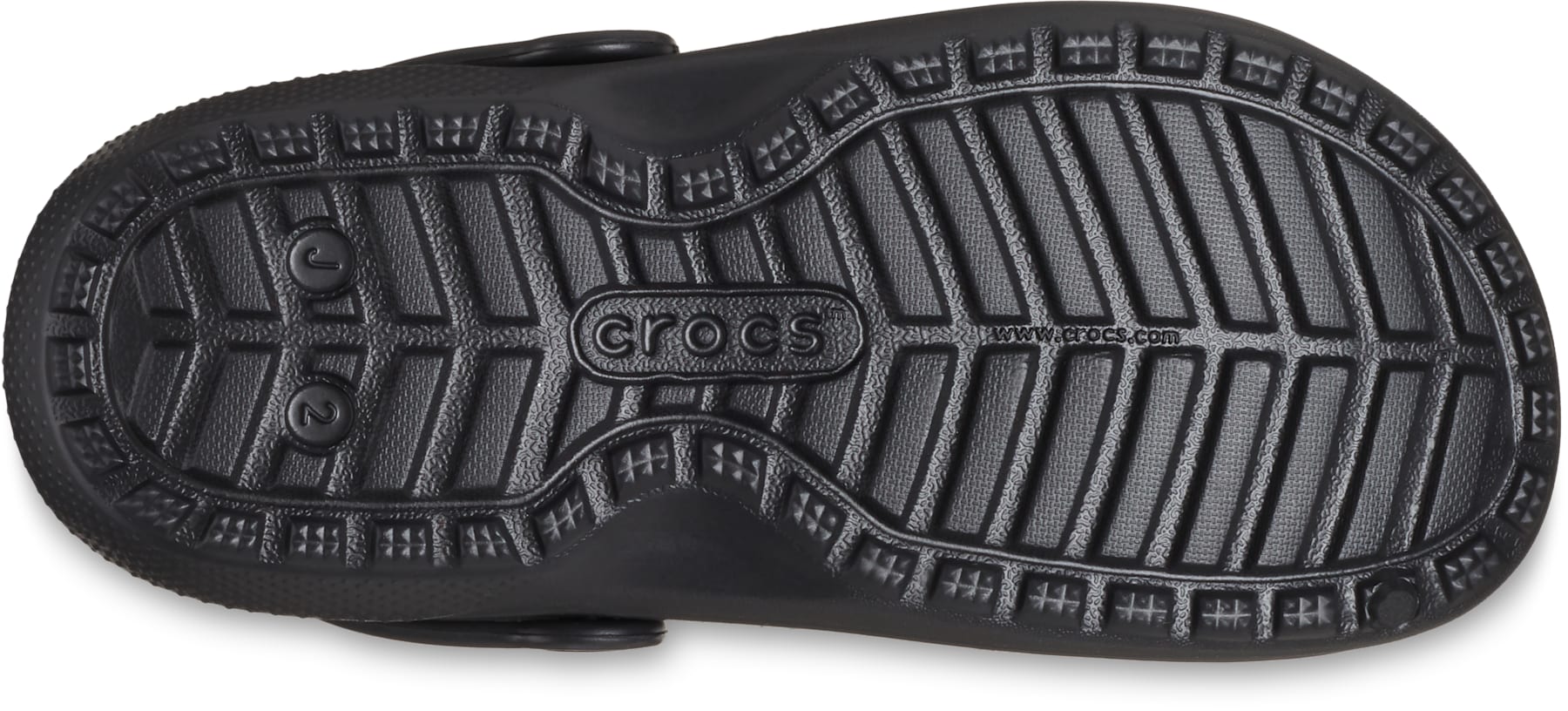 Crocs Kids' Classic Lined Buffalo Check Clog Black sole