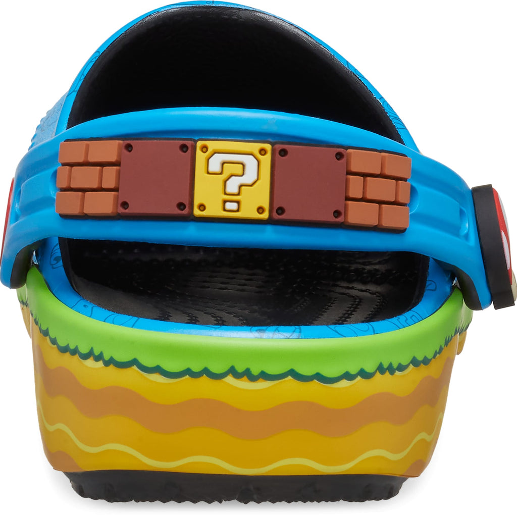 Crocs Youth Super Mario Core Classic Clog heel detail