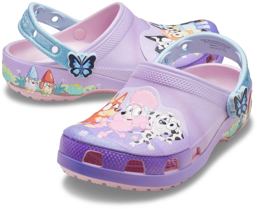 Crocs Toddlers' Bluey Friends Forever Classic Clog pair