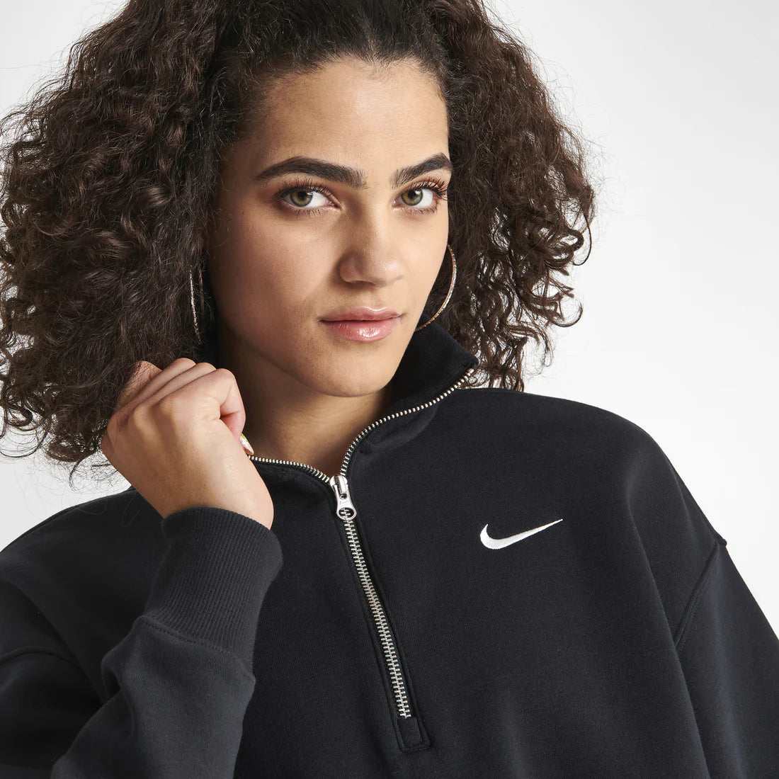 Nike Women's Sportswear Phoenix Fleece 1/4-Zip Cropped Sweatshirt
