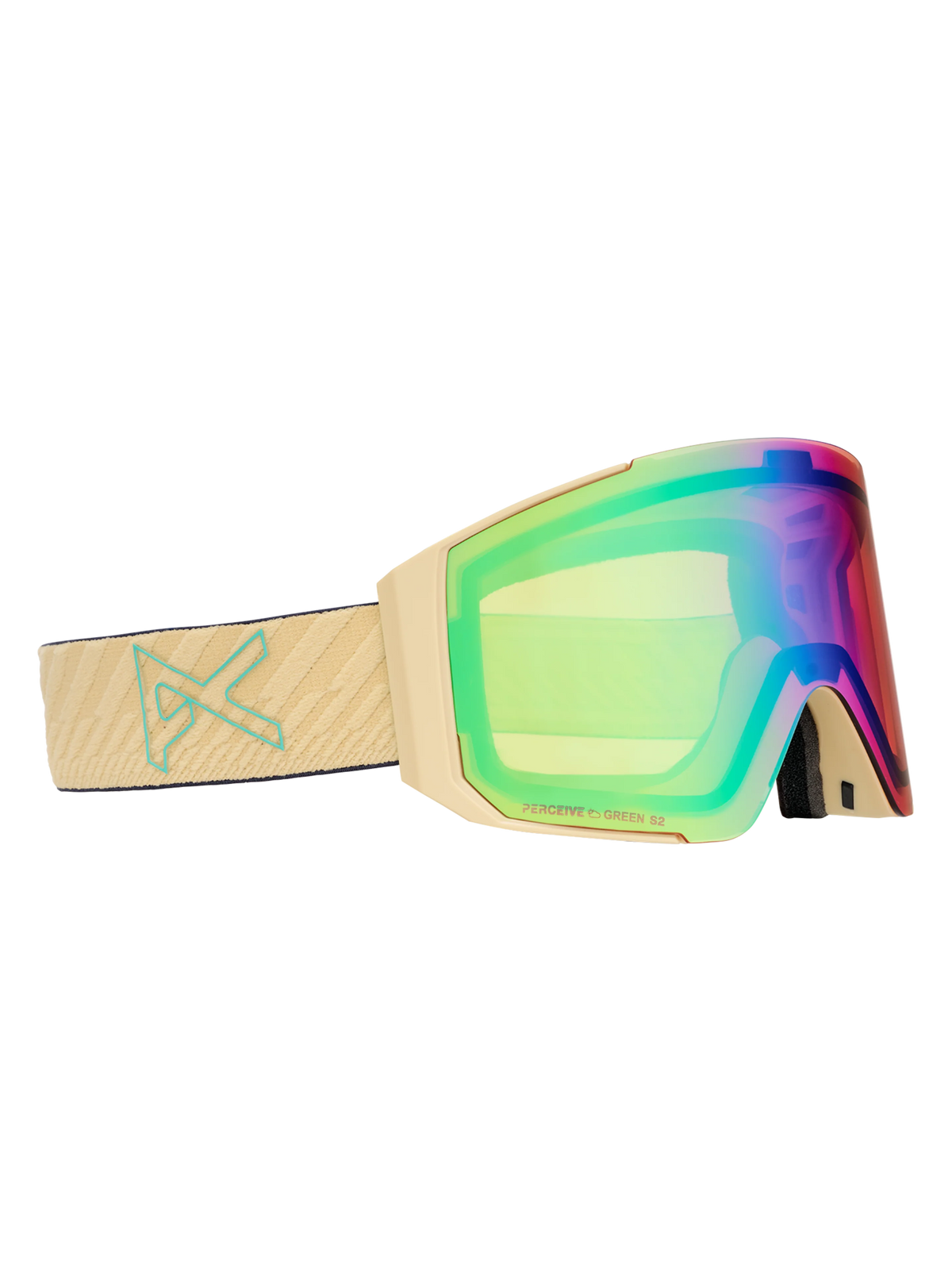Anon Sync Goggles + Bonus Lens - Beechwood/Perceive Variable Green, left angled view