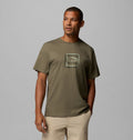Columbia Men's Organic Cotton Seasonal Graphic T-Shirt - Stone Green - front