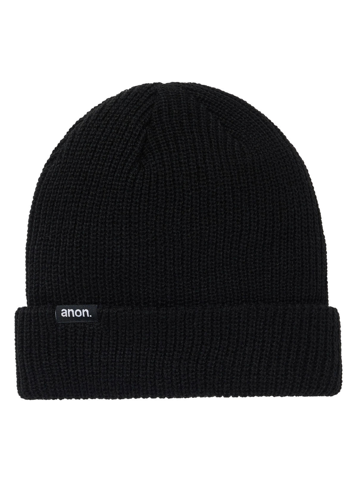 Anon Unisex Cuff Beanie - True Black, front view