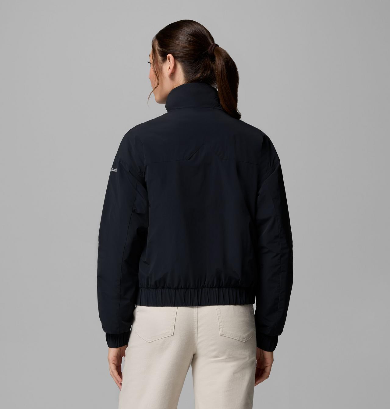 Columbia Women's AmazeStretch Insulated Bomber Jacket - Black, back