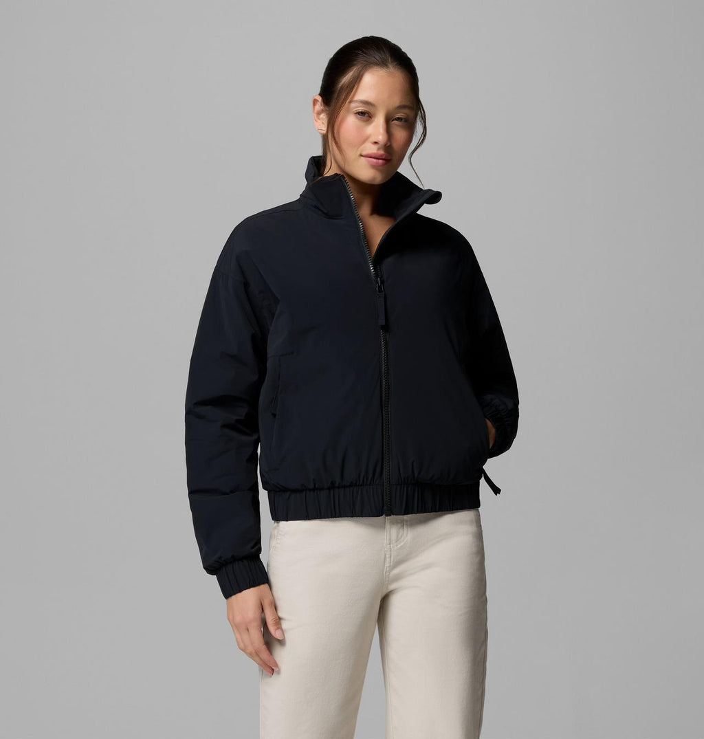 Columbia Women's AmazeStretch Insulated Bomber Jacket - Black, front