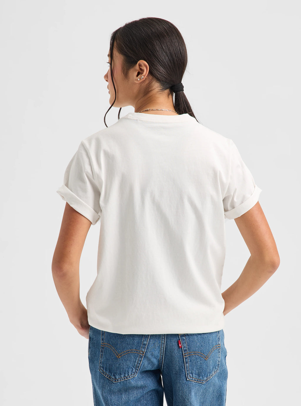 Burton Classic Short Sleeve T-Shirt Stout White - on model angle