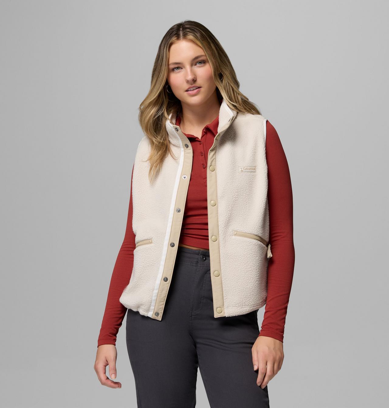 Columbia Women's Helvetia Vest - Dark Stone, side