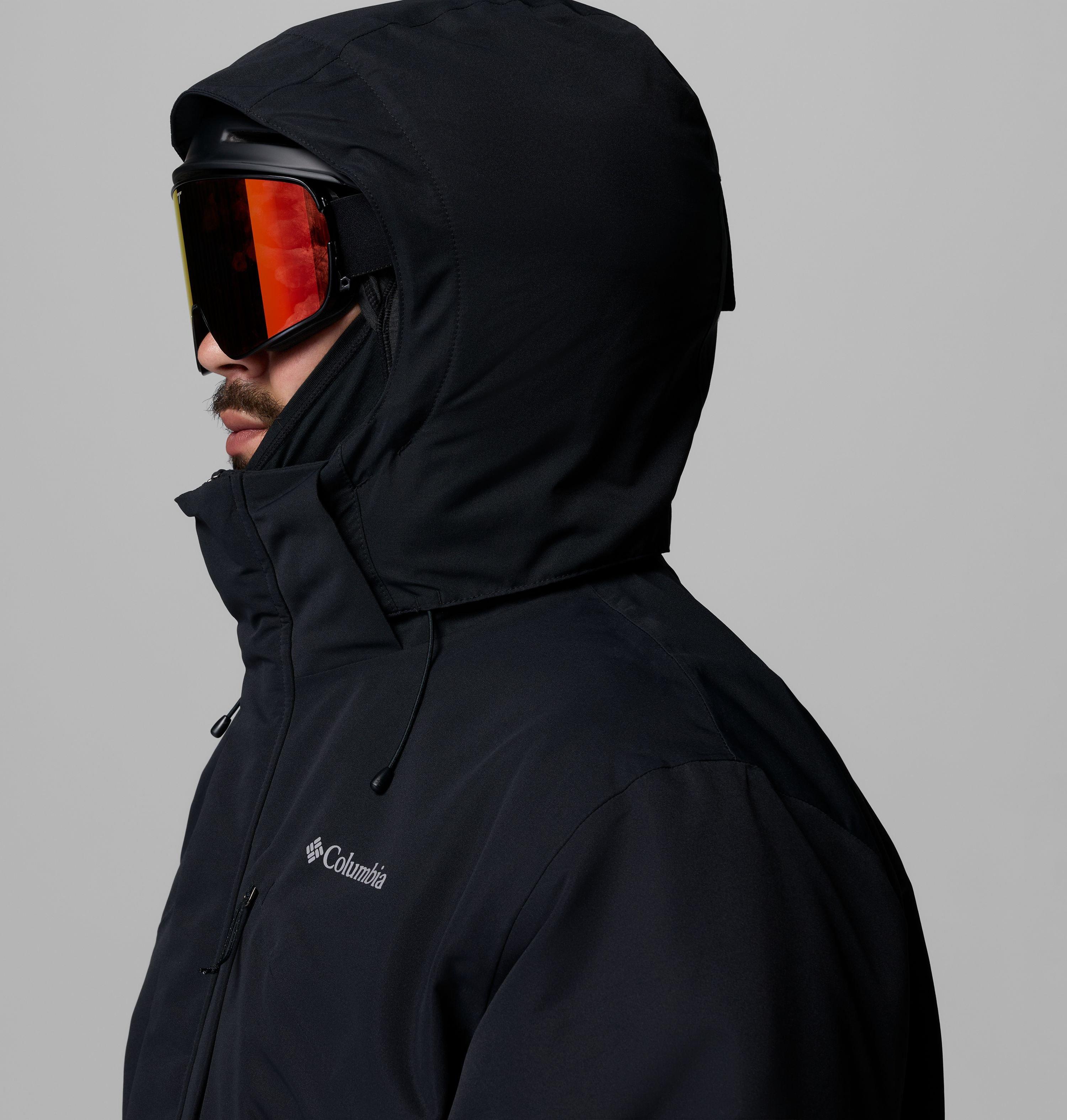 Columbia Men's Last Tracks III Jacket - Big - Black - hood detail