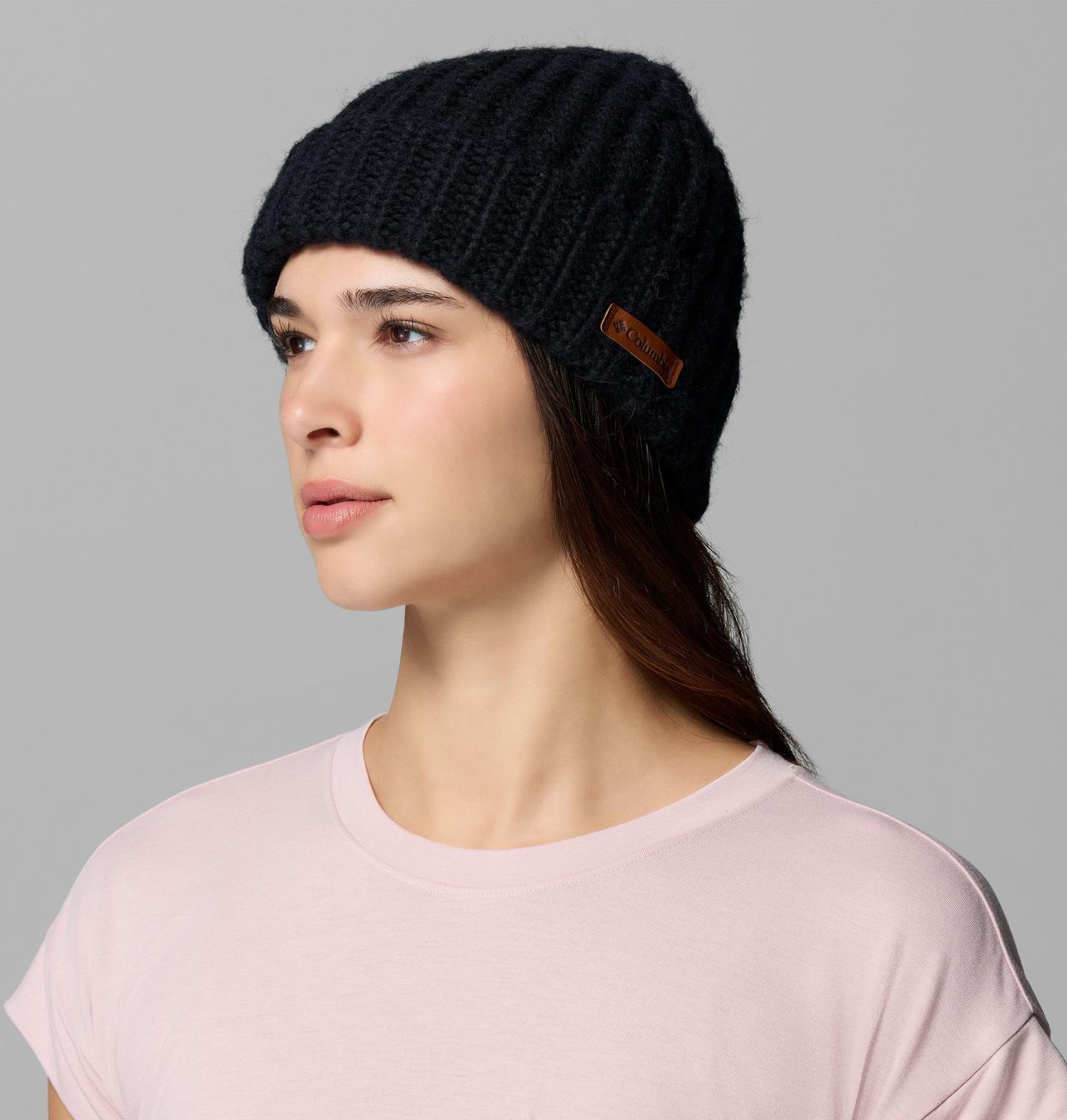 Columbia Women's Agate Pass II Beanie - Black, on model