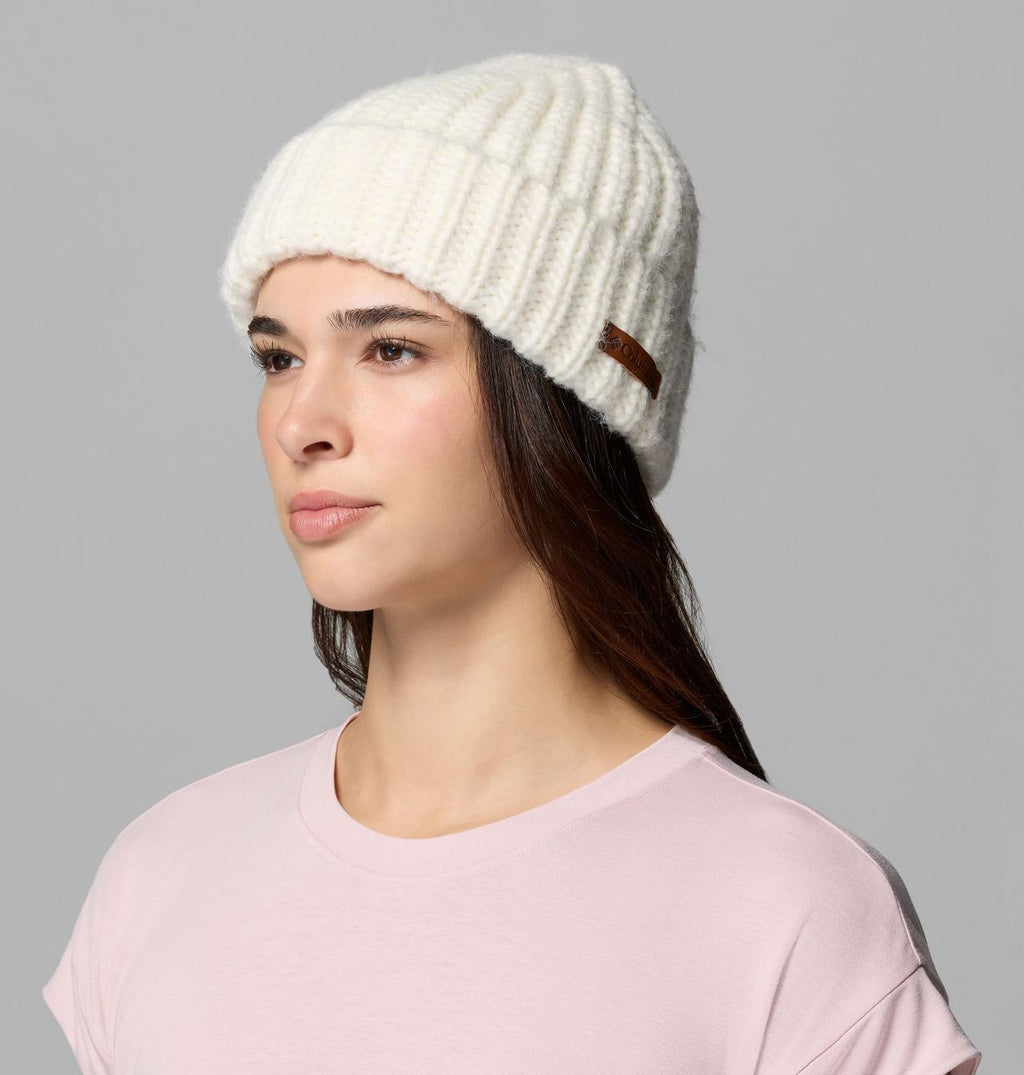 Columbia Women's Agate Pass II Beanie - Sea Salt, on model