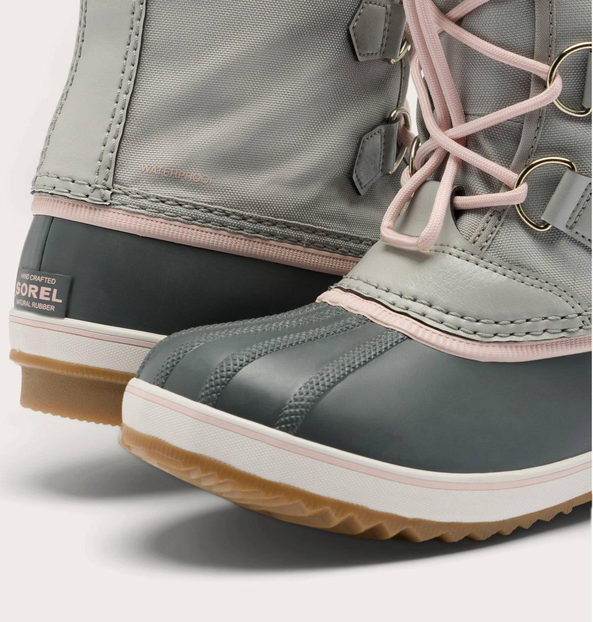 Sorel Yoot Pac Nylon Youth Boot in Dove/Gum - detail