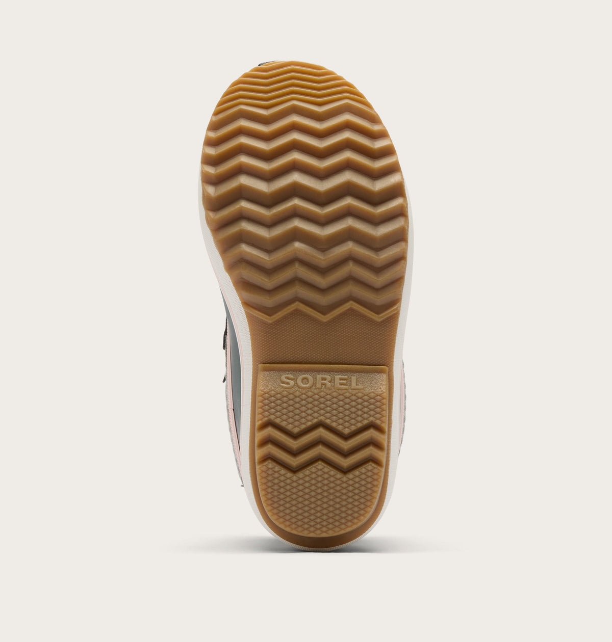 Sorel Yoot Pac Nylon Youth Boot in Dove/Gum - outsole
