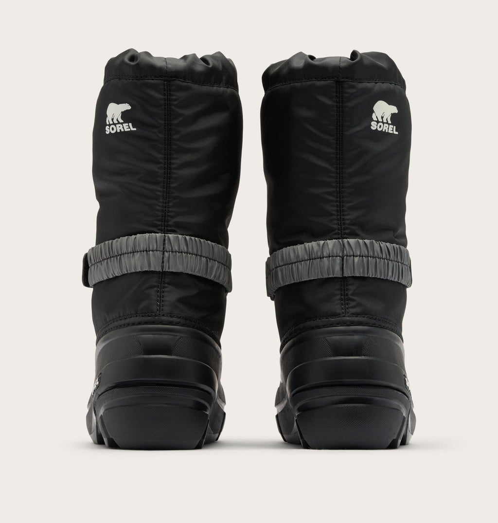 Sorel Little Kids Flurry Winter Boot in Black/Sea Salt - back