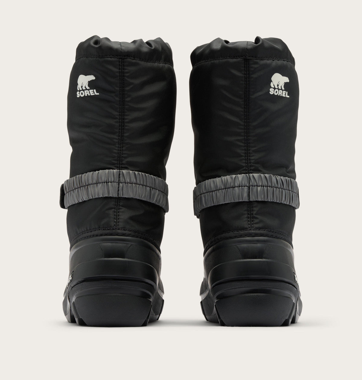 Sorel Little Kids Flurry Winter Boot in Black/Sea Salt - back