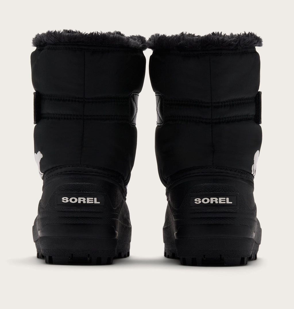 Sorel Snow Commander Little Kids Boot in Black/Sea Salt - back