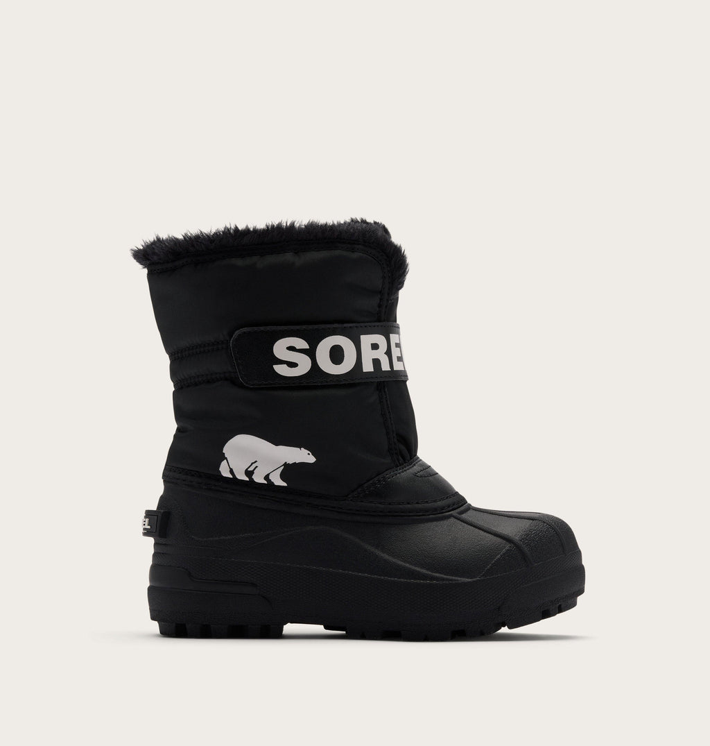 Sorel Toddler Snow Commander Boot in Black/Sea Salt - side