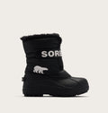 Sorel Toddler Snow Commander Boot in Black/Sea Salt - side