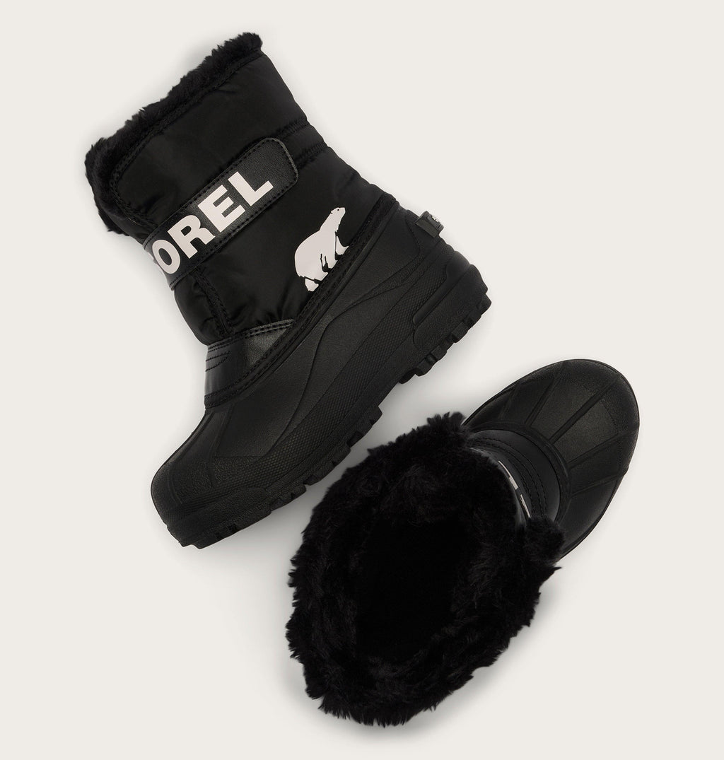 Sorel Toddler Snow Commander Boot in Black/Sea Salt - top