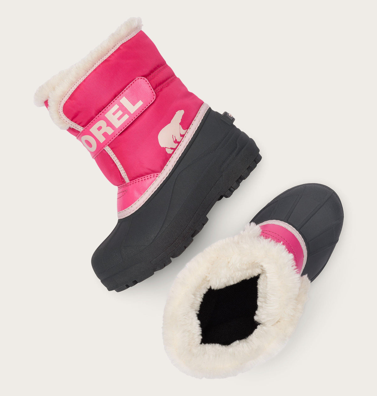 Sorel Toddler Snow Commander Boot in Ultra Pink/Pink Salt - top