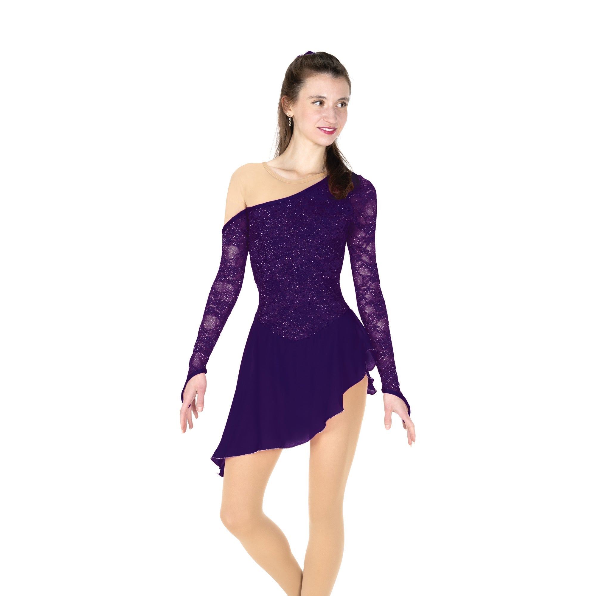 Jerrys Skating World Bare Shoulders Dress - Deep Purple