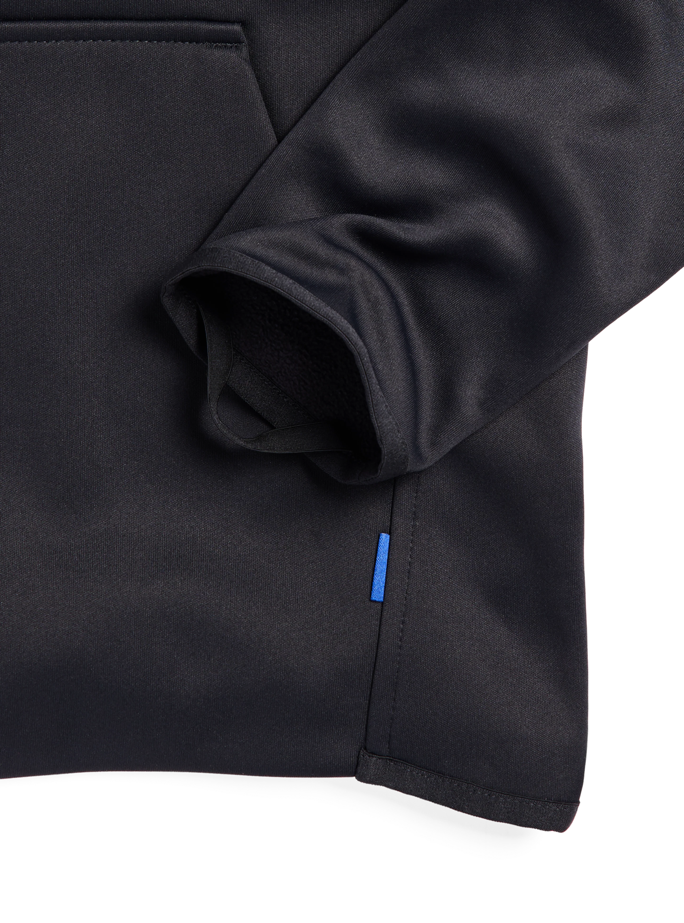 Burton Kids' Crown Pullover - Black, hem and cuff detail