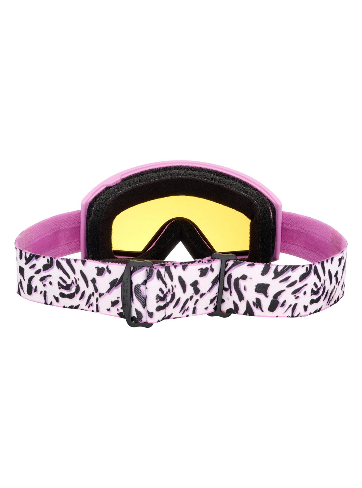Anon Tracker 2.0 Goggles + MFI Face Mask - Leopard Pink/Amber, strap and lens back view