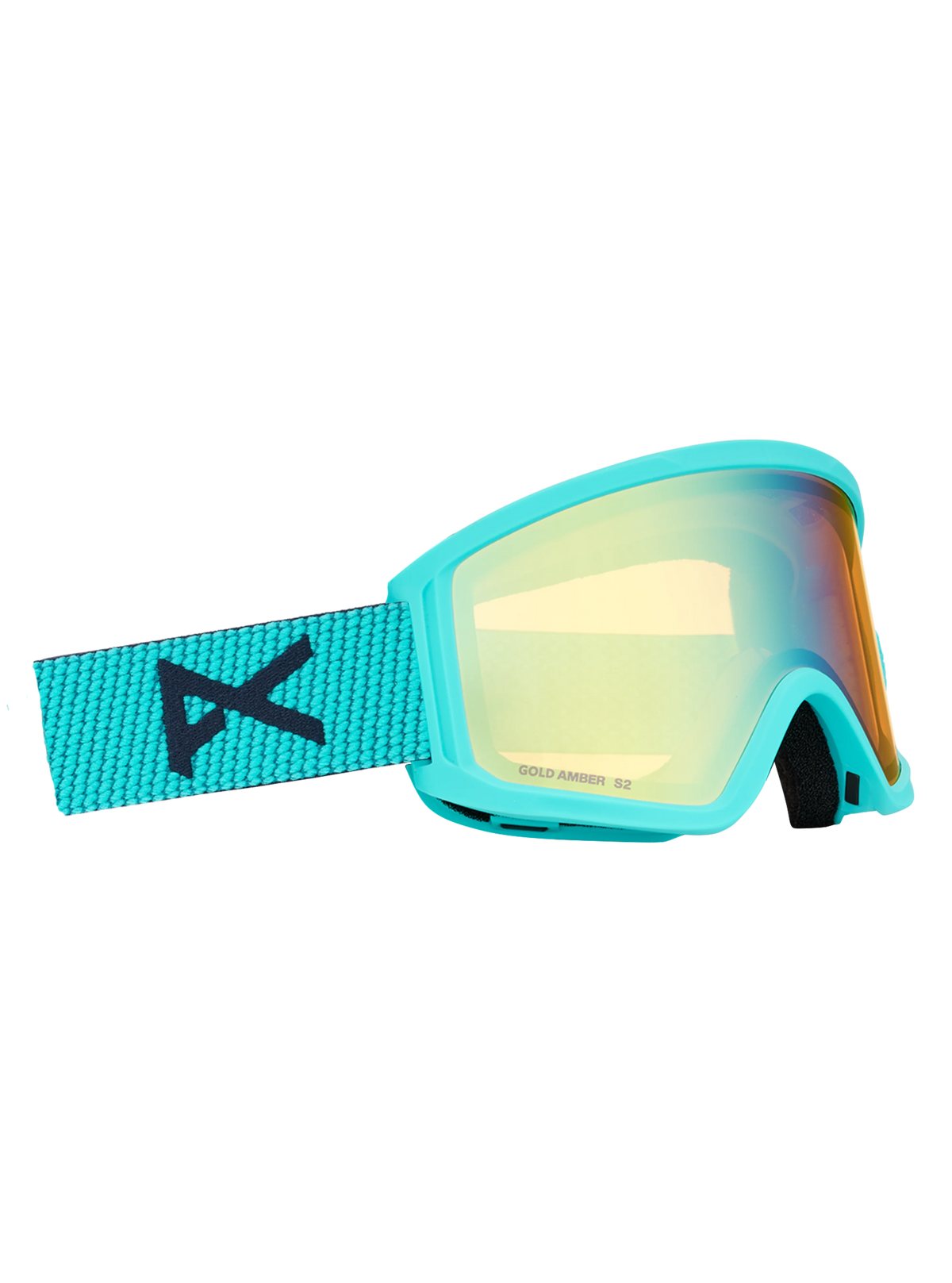 Anon Tracker 2.0 Goggles + MFI Face Mask - Marine/Gold Amber, left angled view