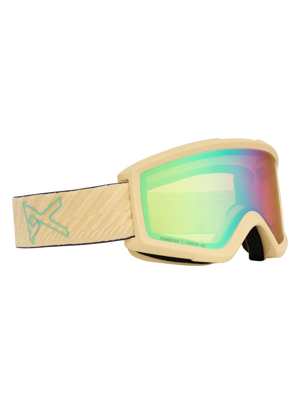 Anon Helix 2.0 Snow Goggle - Beechwood/Variable Green, left angled view