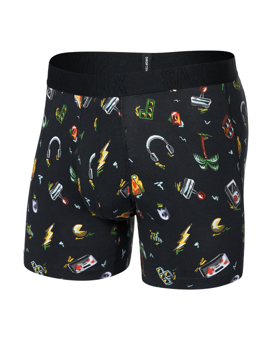 DropTemp® Cooling Cotton Boxer Brief - Gamer's Paradise - Black