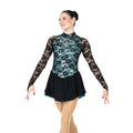 Jerrys Skating World Lady Luck Dress - Jade/Black Lace