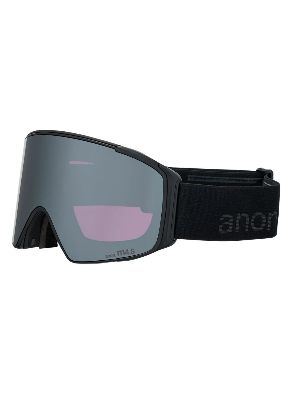 Anon M4S Goggles (Cylindrical) + Bonus Lens + MFI Face Mask - Smoke/Sunny Onyx, right angled view
