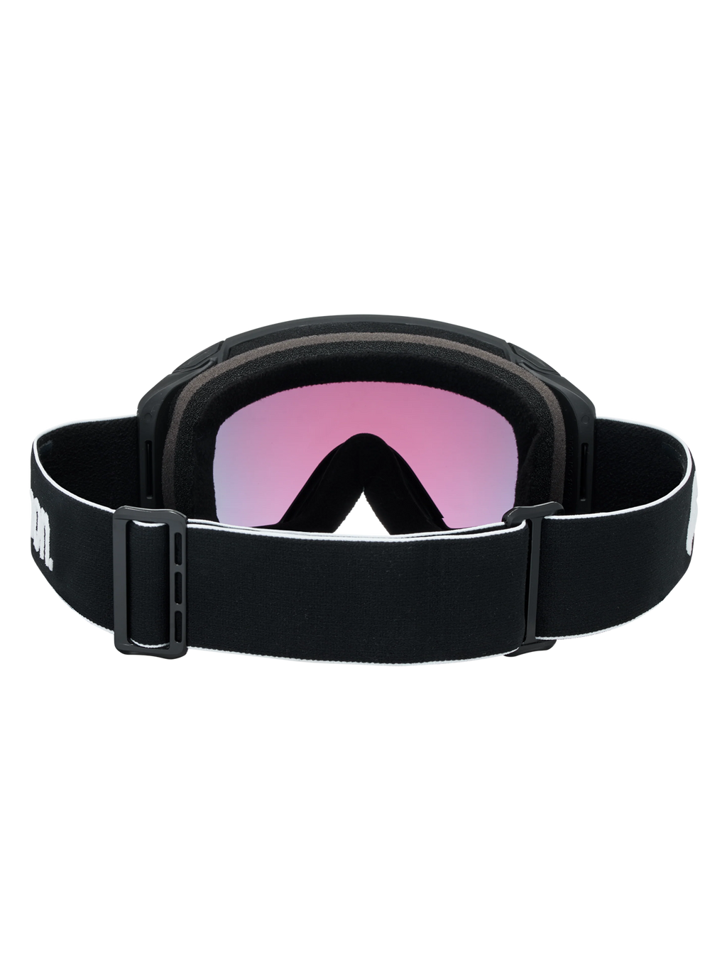 Anon M4S Goggles (Cylindrical) + Bonus Lens + MFI Face Mask - Black/Sunny Red, strap and lens back view