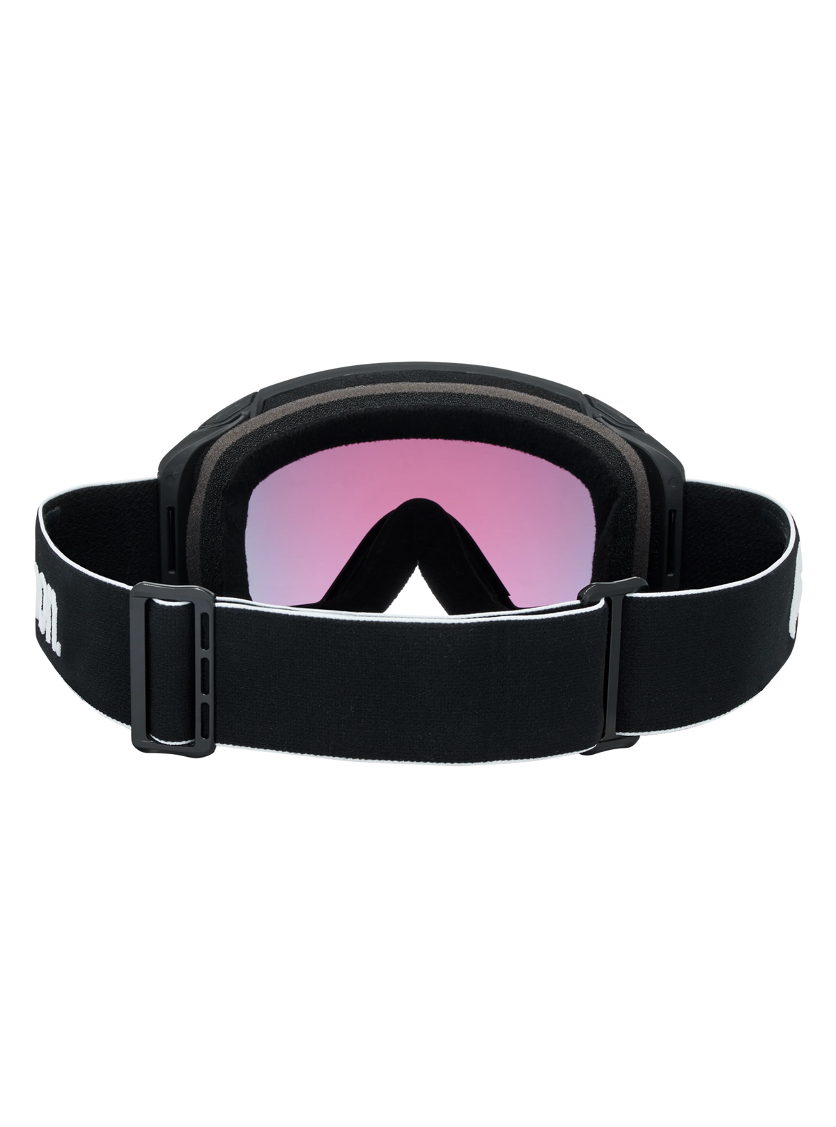 Anon M4S Goggles (Cylindrical) + Bonus Lens + MFI Face Mask - Black/Sunny Red, strap and lens back view