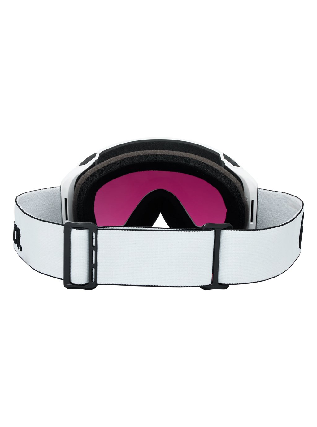 Anon M4S Goggles (Cylindrical) + Bonus Lens + MFI Face Mask - White/Sunny Onyx, strap and lens back view