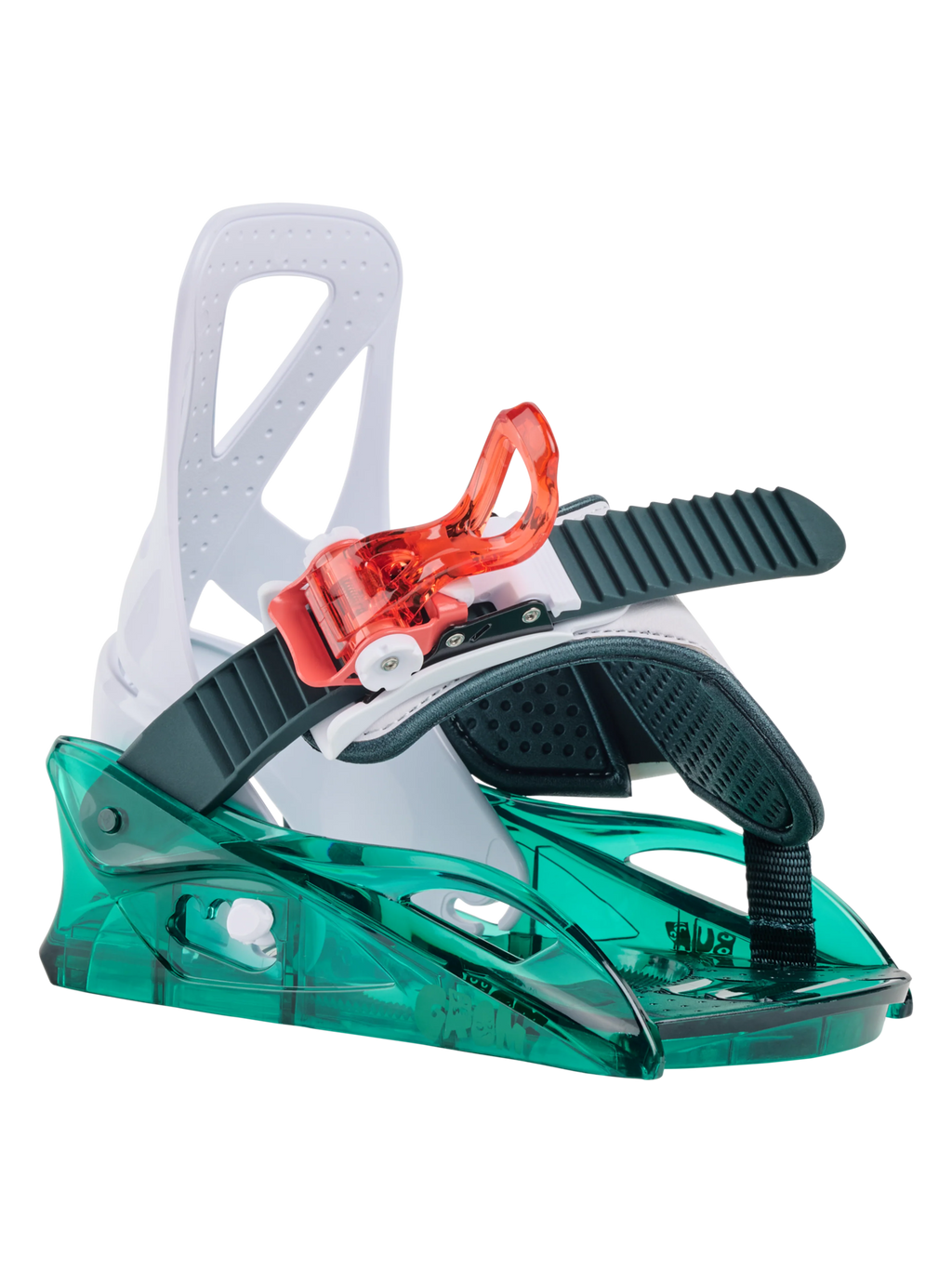 Burton Toddlers' Mini Grom Disc Snowboard Bindings - Green/Multi - three-quarter