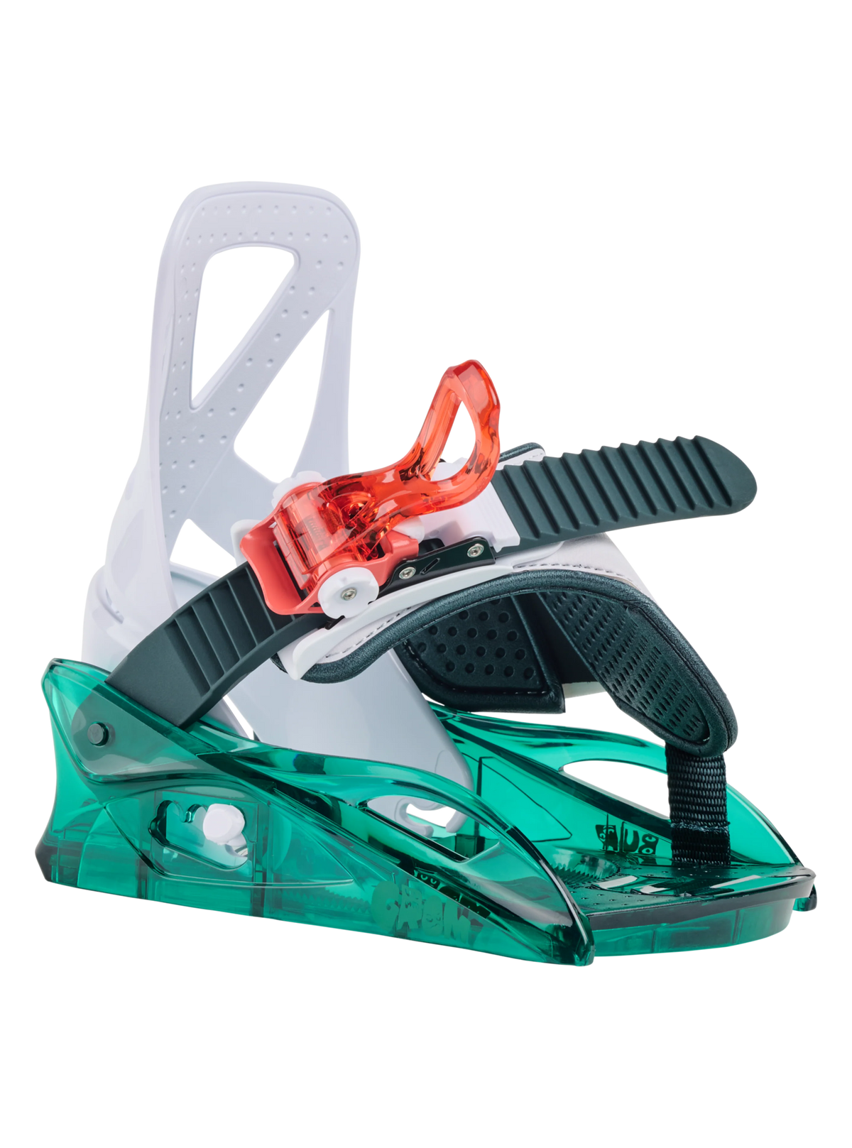 Burton Toddlers' Mini Grom Disc Snowboard Bindings - Green/Multi - three-quarter